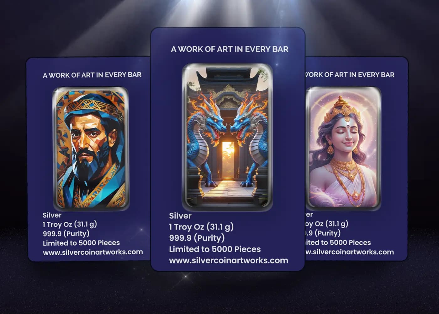 Color-finished silver bars – limited edition