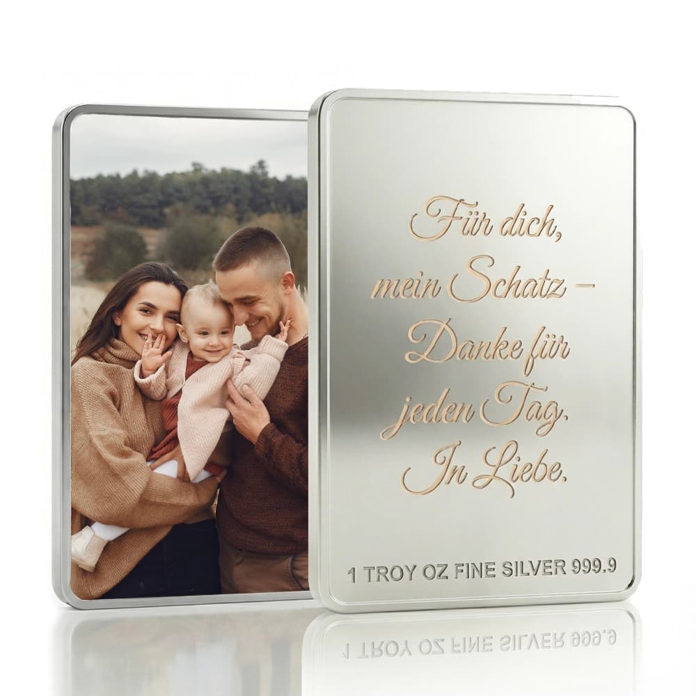 Personalisierbarer Feinsilberbarren