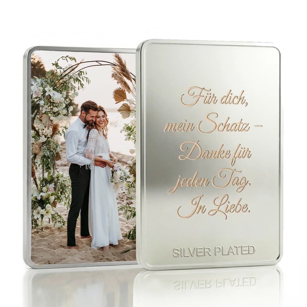 Personalisierbarer Barren, versilbert