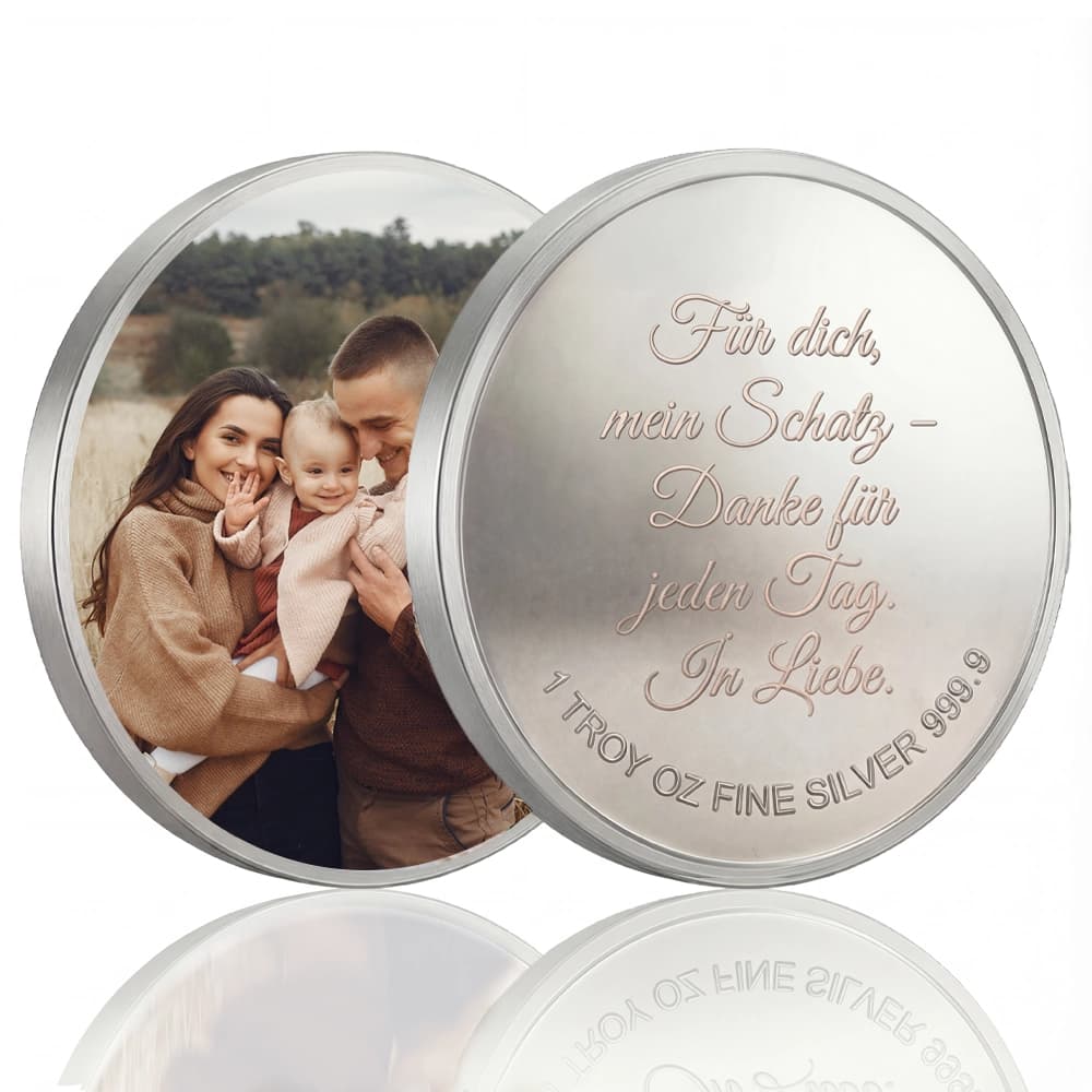 Personalisierbare Feinsilbermünze